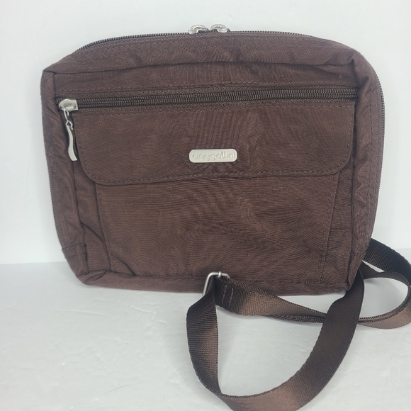 Baggallini‎ Java Wander Bagg Brown Nylon Crossbody Purse Handbag - Picture 1 of 5